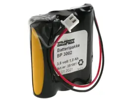 BP 3002 (3,6V-1,0Ah-R-Plugg 33)
