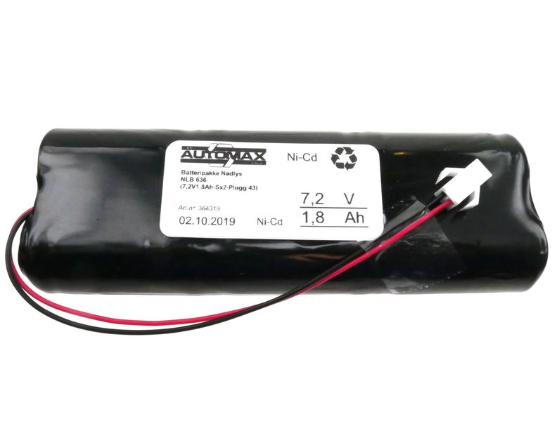 NLB 636 (7,2V1,8Ah-Sx2-Plugg 43)