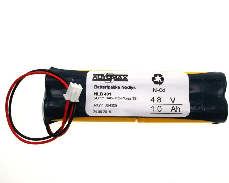 NLB 491 (4,8V1,0Ah-Sx2-Plugg 33)