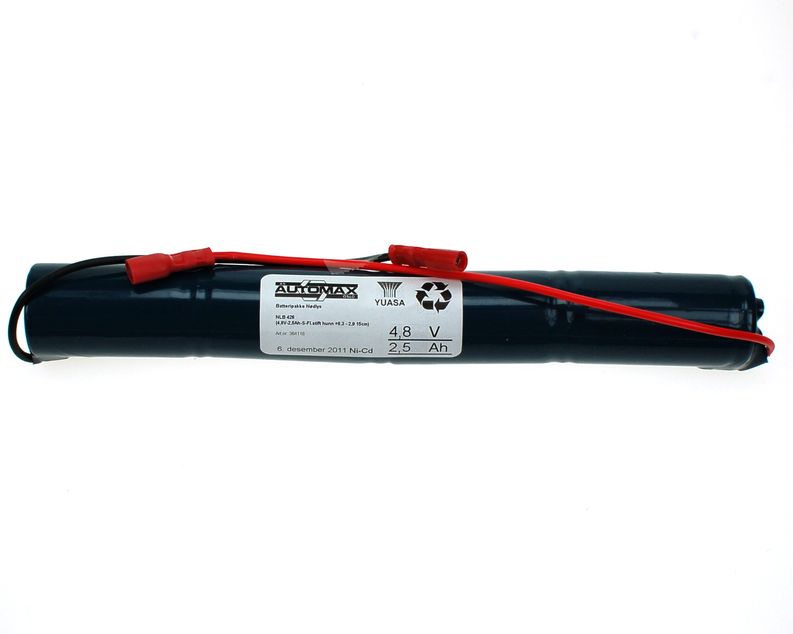 NLB 426 (4,8V-2,5Ah-S-Fl.stift hunn +6,3 - 2,9 15cm)
