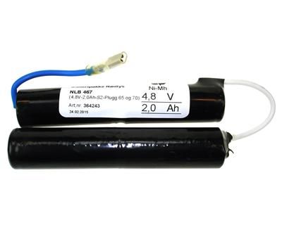 NLB 467 (4,8V-2,0Ah-S2-Plugg +65 og -70)