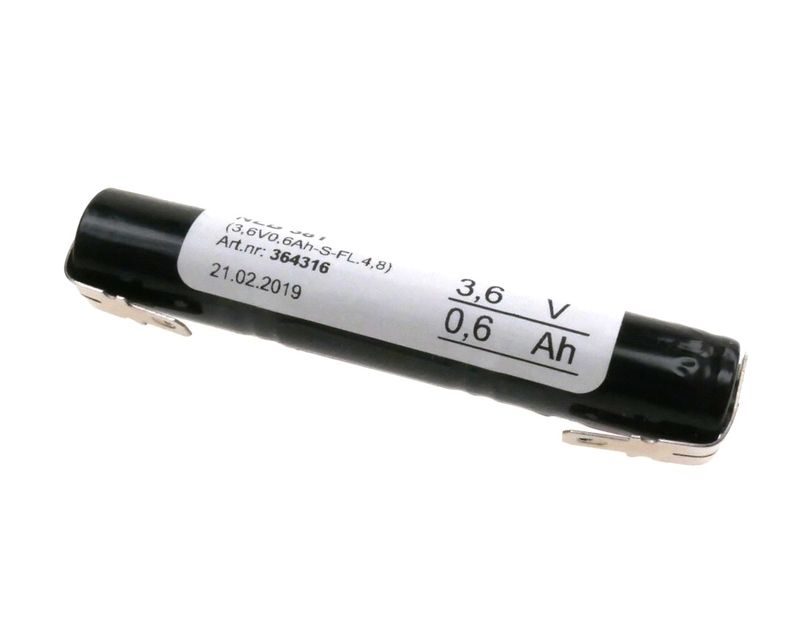 NLB 381 (3,6V-0,6Ah-S- +-4,8 fl.stift)