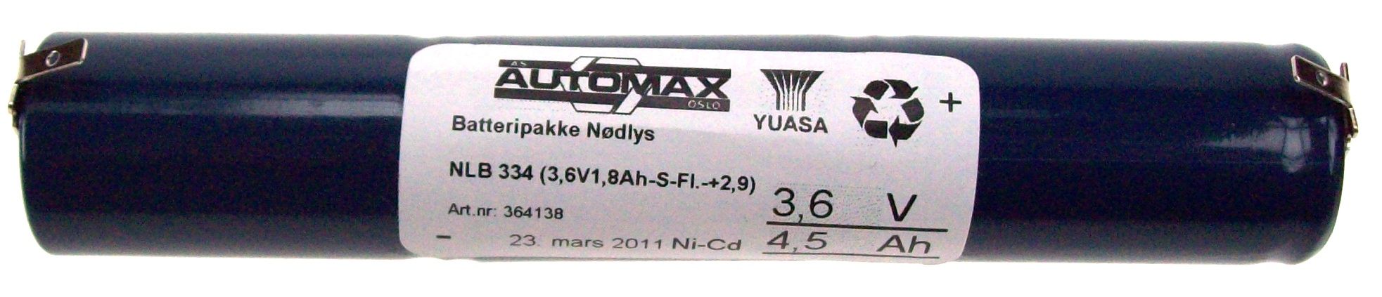 NLB 334 (3,6V1,8Ah-S-Fl.-+2,9)