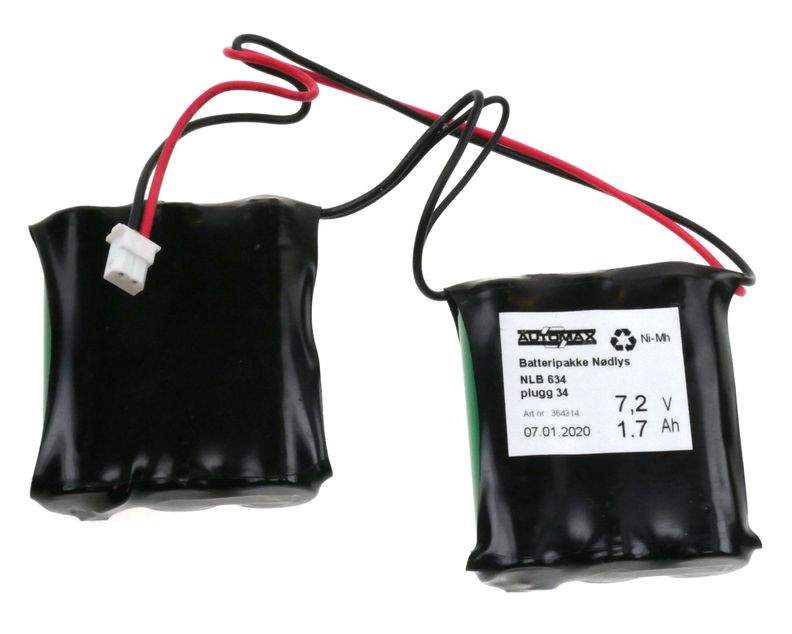 NLB 634 (7,2V-1,7Ah 2Rx3 Plugg 34)