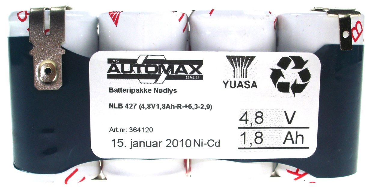 NLB 427 (4,8V-1,8Ah-R+6,3-2,9mm)