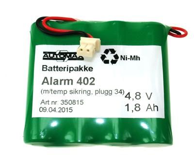 Alarm 402 (4,8V1,8Ah-R-Temp-Plugg34)