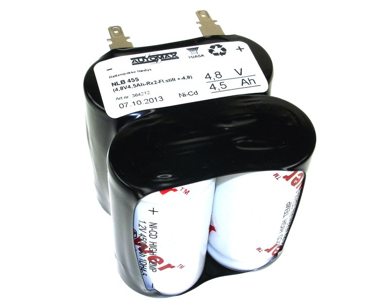 NLB 455 (4,8V4,5Ah-Rx2-Fl.stift +-4,8)