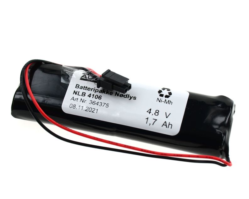 NLB 4106 (4,8V-1,7Ah MS2x2 plugg 25)