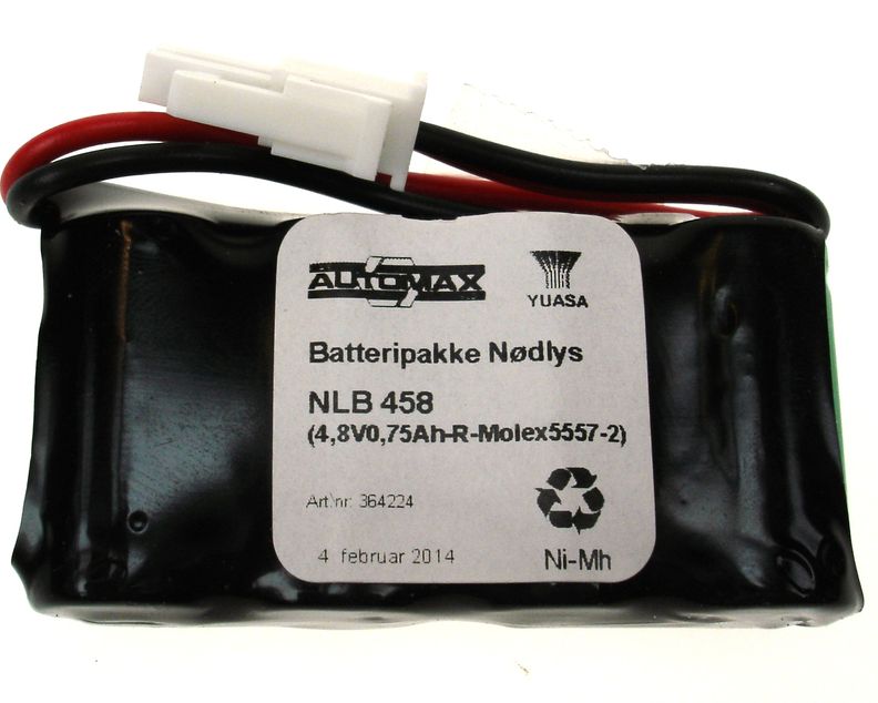 NLB 458 (4,8V0,6Ah-R-Plugg 12 polvent)