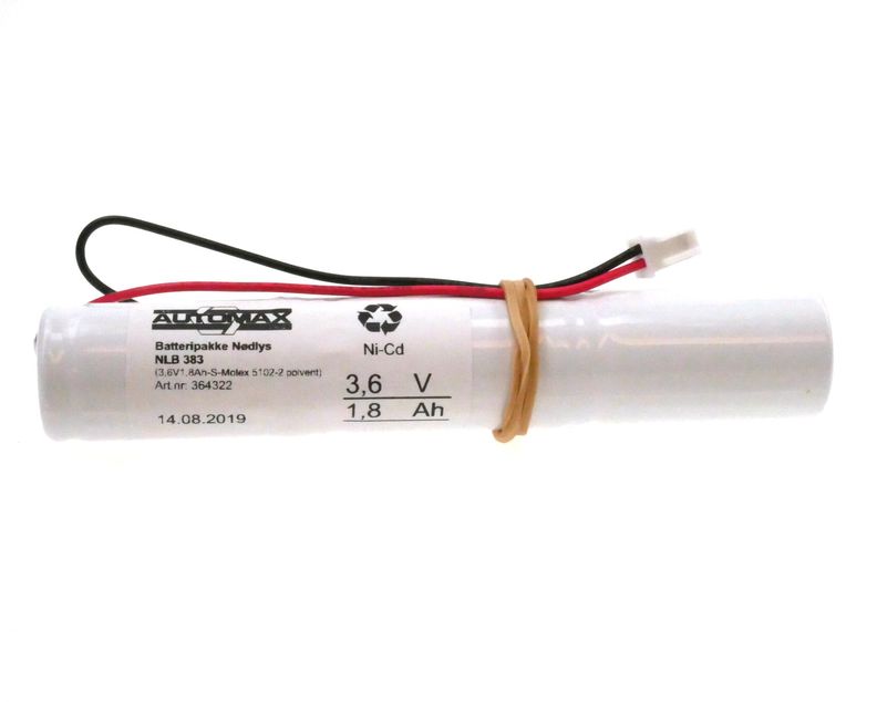 NLB 383 (3,6V1,8Ah-S-Plugg 24-polvent)
