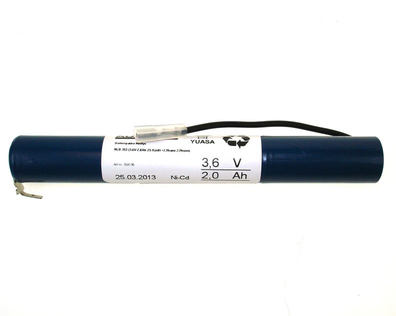 NLB 353 (3,6V-2,0Ah-2S-fl.stift +2,9hann-2,9hunn)