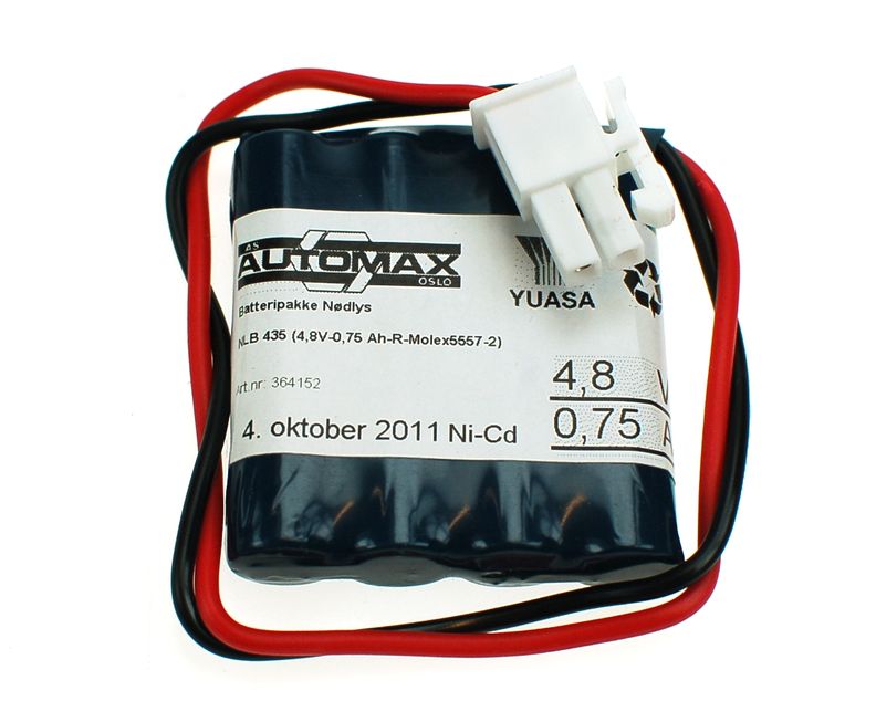 NLB 435 (4,8V-0,75 Ah-R-Plugg 12 polvent)